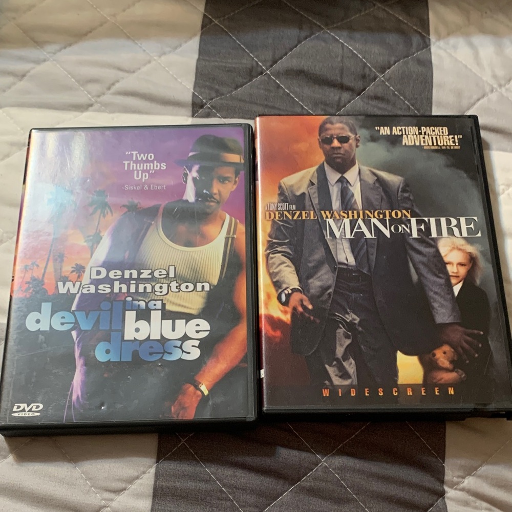 Denzel Washington DVD Set - Blue and Black Covers